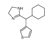 2-[cyclohexyl(thiophen-3-yl)methyl]-4,5-dihydro-1H-imidazole结构式