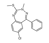 7-chloro-3-methyl-2-methylsulfanyl-5-phenyl-1,3,4-benzotriazepine Structure