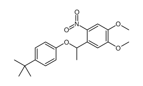 4-[1-[4-(tert-butyl)phenoxy]ethyl]-5-nitroveratrole结构式
