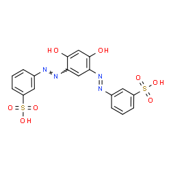 3,3'-[(4,6-Dihydroxy-1,3-phenylene)bis(azo)]bisbenzenesulfonic acid Structure