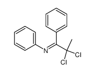 N-(2,2-dichloro-1-phenyl-1-propylidene)aniline结构式