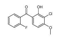 3-chloro-2'-fluoro-2-hydroxy-4-methoxybenzophenone Structure