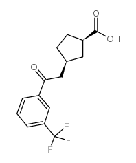 cis-3-[2-oxo-2-(3-trifluoromethylphenyl)ethyl]cyclopentane-1-carboxylic acid Structure