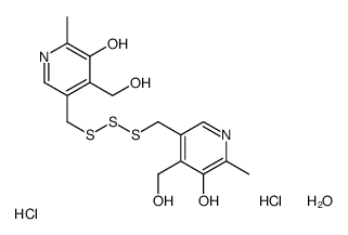 5-[[[5-hydroxy-4-(hydroxymethyl)-6-methylpyridin-3-yl]methyltrisulfanyl]methyl]-4-(hydroxymethyl)-2-methylpyridin-3-ol,hydrate,dihydrochloride Structure