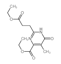 ethyl 2-(2-ethoxycarbonylethyl)-5-methyl-6-oxo-3H-pyrimidine-4-carboxylate结构式