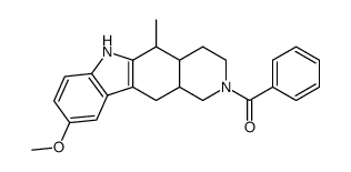 2-benzoyl-5-methyl-9-methoxy-1,2,3,4,4a,5,11,11a-octahydro-6H-pyrido [4,3-b] carbazole结构式
