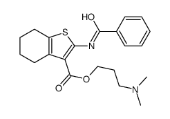 3-(dimethylamino)propyl 2-benzamido-4,5,6,7-tetrahydro-1-benzothiophene-3-carboxylate结构式