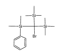 Brom(dimethylphenylsilyl)bis(trimethylsilyl)methan Structure