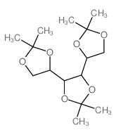 4,5-bis(2,2-dimethyl-1,3-dioxolan-4-yl)-2,2-dimethyl-1,3-dioxolane structure