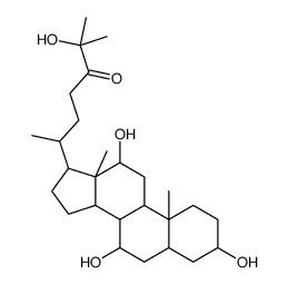 3,7,12,25-tetrahydroxycholestan-24-one structure