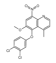 5-(3,4-dichlorophenoxy)-6-methoxy-4-methyl-8-nitroquinoline结构式