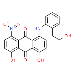 1,8-dihydroxy-4-[[2-(2-hydroxyethyl)phenyl]amino]-5-nitroanthraquinone structure