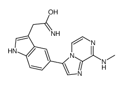 2-[5-[8-(methylamino)imidazo[1,2-a]pyrazin-3-yl]-1H-indol-3-yl]acetamide结构式