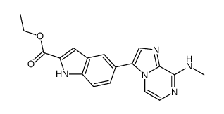 5-(8-Methylamino-imidazo[1,2-a]pyrazin-3-yl)-1H-indole-2-carboxylic acid ethyl ester结构式