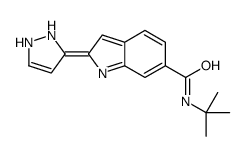 N-tert-butyl-2-(1,2-dihydropyrazol-3-ylidene)indole-6-carboxamide Structure