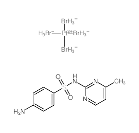 4-amino-N-(4-methylpyrimidin-2-yl)benzenesulfonamide, tetra(l4-bromanyl)platinate(II) salt Structure