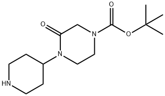 tert-butyl 3-oxo-4-(piperidin-4-yl)piperazine-1-carboxylate structure