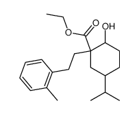 2-hydroxy-5-isopropyl-1-(2-methyl-phenethyl)-cyclohexanecarboxylic acid ethyl ester Structure