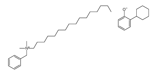 benzyl(hexadecyl)dimethylammonium, salt with o-cyclohexylphenol (1:1) Structure