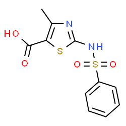 4-Methyl-2-[(phenylsulfonyl)amino]-1,3-thiazole-5-carboxylic acid结构式