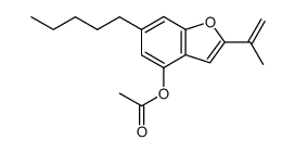 4-acetoxy-2-isopropenyl-6-pentylbenzofuran Structure