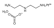 N'-(2-aminoethyl)ethane-1,2-diamine,platinum(2+),nitrate,hydrate结构式