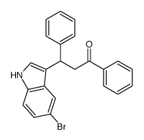 3-(5-bromo-1H-indol-3-yl)-1,3-diphenylpropan-1-one结构式
