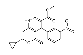 5-O-(cyclopropylmethyl) 3-O-methyl 2,6-dimethyl-4-(3-nitrophenyl)-1,4-dihydropyridine-3,5-dicarboxylate Structure