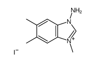 1-Amino-3,5,6-trimethylbenzimidazolium Iodide Structure