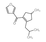 3-furyl-[4-methyl-2-(2-methylpropyl)-1-cyclopentenyl]methanone Structure