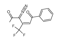 (E)-4-diazo-1-phenyl-3-(trifluoromethyl)hex-2-ene-1,5-dione Structure