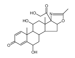 5'H-Pregna-1,4-dieno[17,16-d]oxazole-3,20-dione, 6,11,21-trihydroxy-2'-methyl-, (6α,11β,16β) Structure