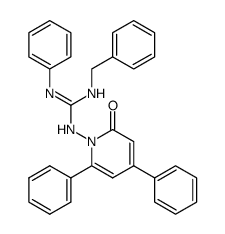 N-Benzyl-N'-(2-oxo-4,6-diphenyl-2H-pyridin-1-yl)-N''-phenyl-guanidine结构式