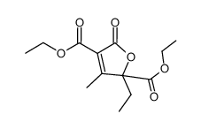 2-ethyl-3-methyl-5-oxo-2,5-dihydro-furan-2,4-dicarboxylic acid diethyl ester Structure