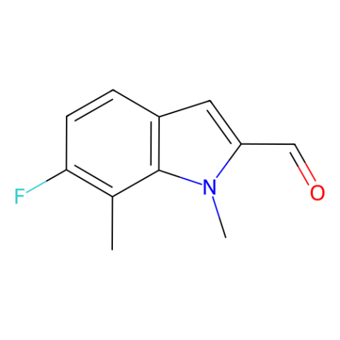 6-Fluoro-1,7-dimethyl-1H-indole-2-carbaldehyde结构式