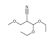3,3-diethoxy-2-(methoxymethyl)propanenitrile结构式