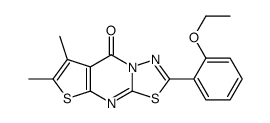 2-(2-ethoxyphenyl)-6,7-dimethyl-8H-[1,3,4]thiadiazolo[3,2-a]thieno[2,3-d]pyrimidin-8-one结构式