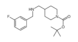1-BOC-4-[(3-FLUORO-BENZYLAMINO)-METHYL]-PIPERIDINE结构式