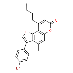 3-(4-bromophenyl)-9-butyl-4-methylfuro[2,3-f]chromen-7-one结构式