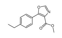 methyl 5-(4-ethylphenyl)-1,3-oxazole-4-carboxylate结构式