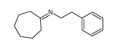 N-(2-phenylethyl)cycloheptanimine Structure