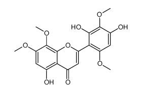 2',4',5-trihydroxy-3',6',7,8-tetramethoxyflavone结构式