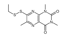 7-(ethyldisulfanyl)-1,3,6-trimethylpteridine-2,4-dione结构式