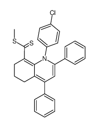 1-(4-Chloro-phenyl)-2,4-diphenyl-1,5,6,7-tetrahydro-quinoline-8-carbodithioic acid methyl ester Structure