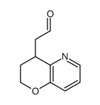 2-(3,4-dihydro-2H-pyrano[3,2-b]pyridin-4-yl)acetaldehyde结构式