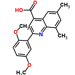 2-(2,5-Dimethoxyphenyl)-6,8-dimethyl-4-quinolinecarboxylic acid Structure