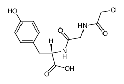 N-(N-chloroacetyl-glycyl)-L-tyrosine结构式