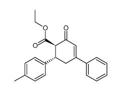 trans-3-phenyl-5-(4-methylphenyl)-6-ethoxycarbonyl-2-cyclohexen-1-one Structure