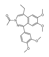 3-Acetyl-1-(3,4-dimethoxyphenyl)-5-ethyl-7,8-dimethoxy-3H-2,3-benzodiazepin Structure