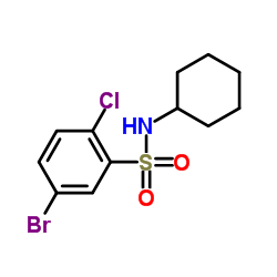 5-Bromo-2-chloro-N-cyclohexylbenzenesulfonamide结构式